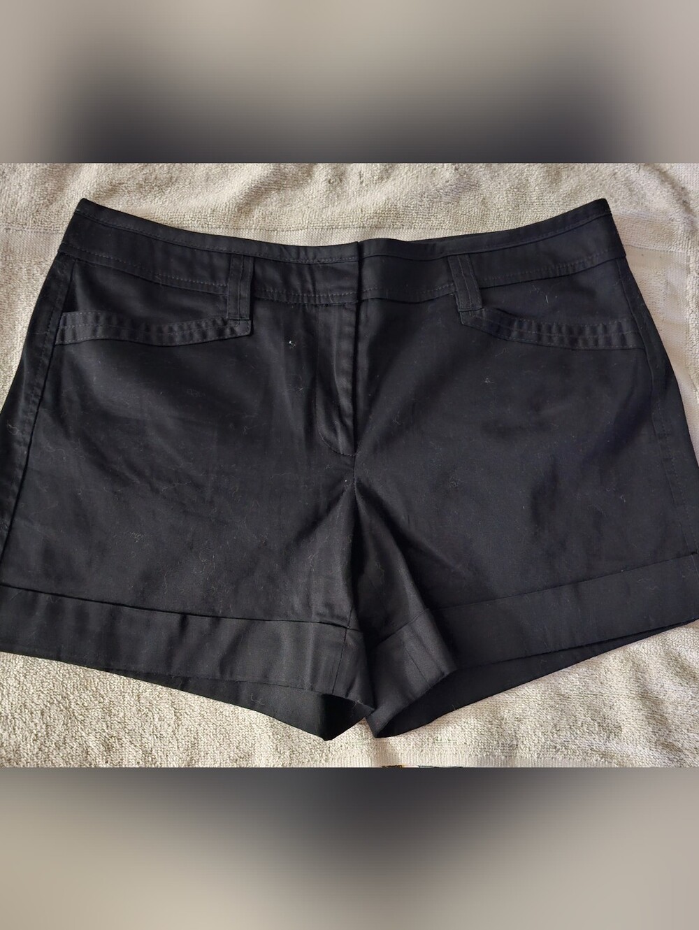 White House Black Market Black Cuffed Dress Shorts